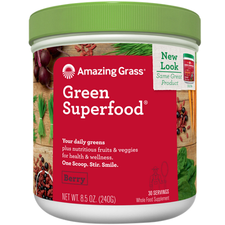 Amazing Grass Green Superfood Powder container front