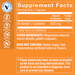Supplement Facts label for NAC N-Acetyl-L-Cysteine 600 MG