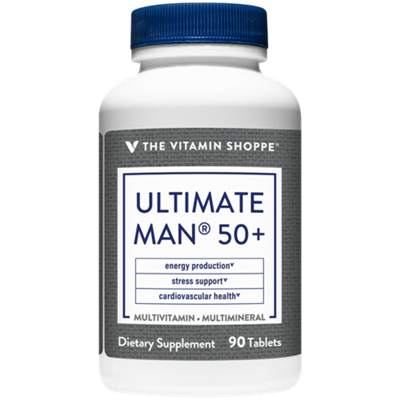 Ultimate Man 50+ Multivitamin & Multimineral - Energy Production, Stress, & Cardiovascular Health (90 Tablets)