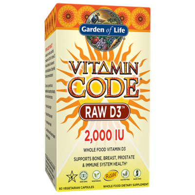 Vitamin Code Raw D3 – 2,000 IU of Whole Food Vitamin D3 (60 Vegetarian Capsules)