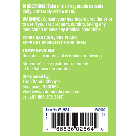 Directions for The Vitamin Shoppe Turmeric with Curcumin 900 MG capsules