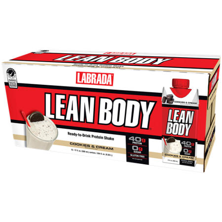Labrada Nutrition Lean Body Protein Shake Cookies & Cream box view 4