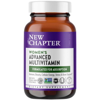 Organic Multivitamin for Every Woman - Whole-Food Complex (72 Tablets)