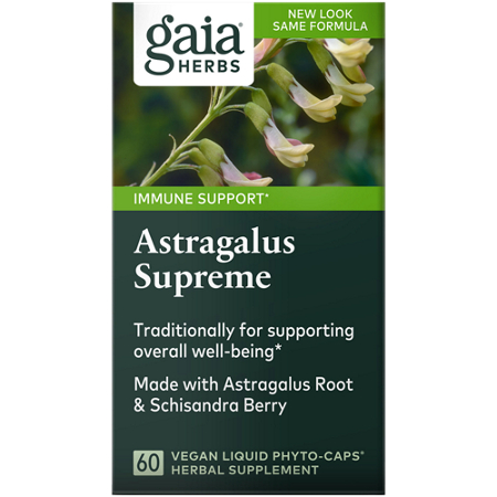 Gaia Herbs Astragalus Supreme capsules front