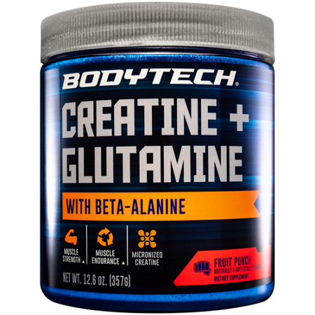 BodyTech Creatine Glutamine with Beta-Alanine Powder front