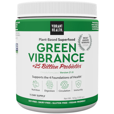 Green Vibrance Plant-Based Superfood Powder probiotics container front