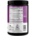 Supplement Facts label for AMIN.O. ENERGY Concord Grape