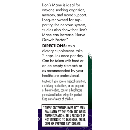 Host Defense Lion's Mane Memory & Nerve Support Directions