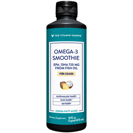 The Vitamin Shoppe Fish Oil Smoothie Pina Colada bottle front