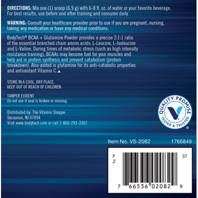 BCAA + Glutamine Powder - Supports Muscle Endurance, Growth