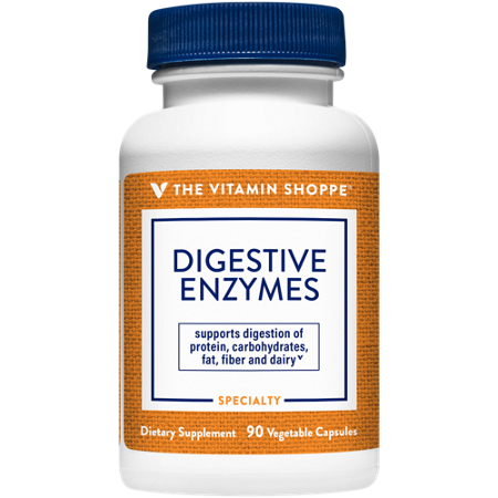 The Vitamin Shoppe Digestive Enzymes vegetable capsules front