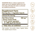 Supplement Facts label for Solgar Tart Cherry Vegetarian Capsules 1000 MG