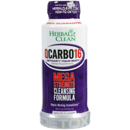Herbal Clean QCarbo16 Mega Strength Cleansing Formula bottle front