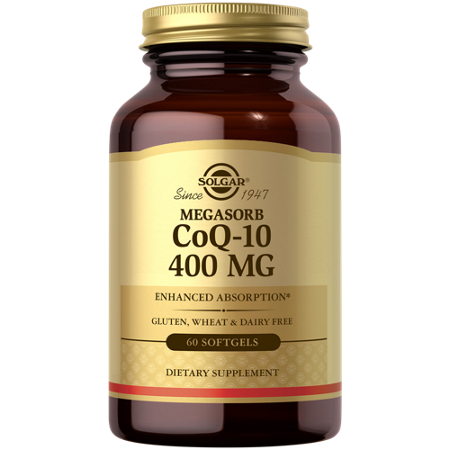 Solgar Megasorb CoQ-10 400 MG softgels bottle front