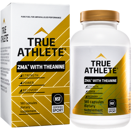 True Athlete ZMA with Theanine bottle and box front