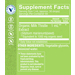 Supplement Facts label for Organic Milk Thistle Extract 1000 MG