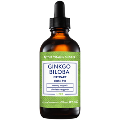 Alcohol-Free Ginkgo Biloba Extract - Cognitive Health, Memory, & Circulatory Support - 1,000 MG (2 fl. oz.)