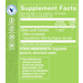 Supplement Facts label for Olive Leaf Extract Supplement Drops