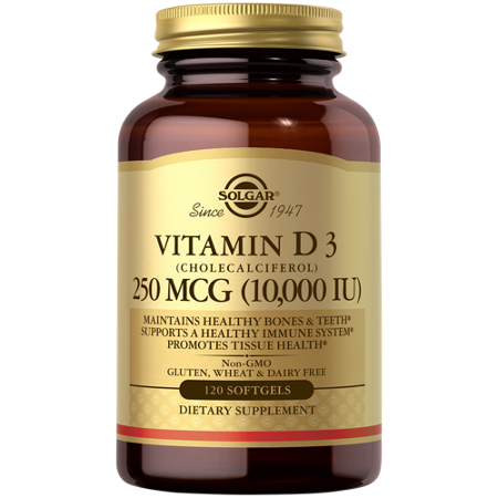 Solgar Natural Vitamin D3 Softgels front