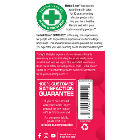 Herbal Clean QCarbo32 label