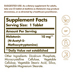 Supplement Facts label for Solgar Melatonin 10 MG