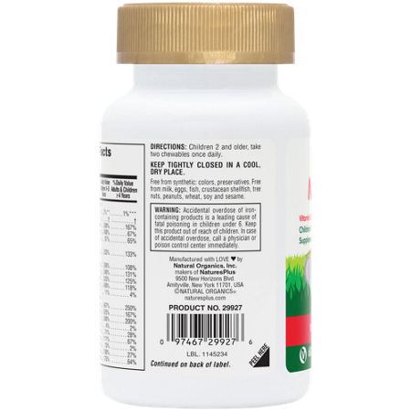 Animal Parade Gold Multivitamin for Kids tablets back view 4