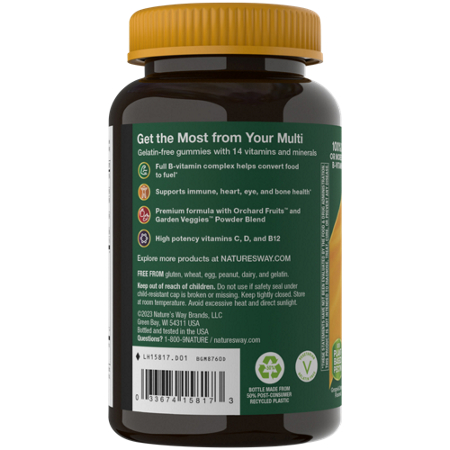 Natures Way Alive Adult Gummy Multivitamin bottle view 4