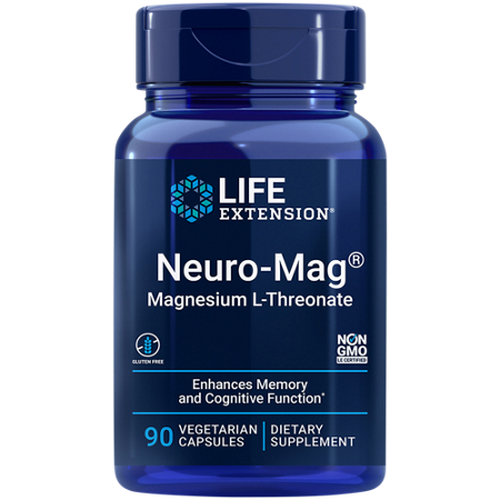 Life Extension Neuro-Mag Magnesium L-Threonate capsules bottle front