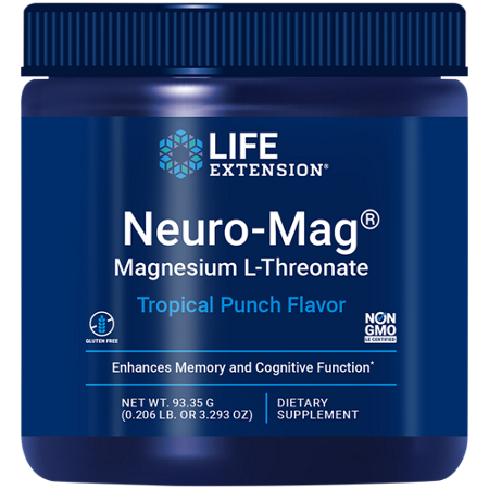 Life Extension Neuro-Mag Magnesium L-Threonate Powder container front