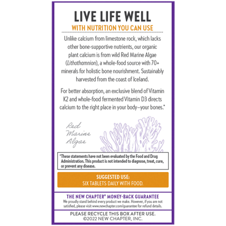Directions for New Chapter Bone Strength Plant-Sourced Whole-Food Calcium