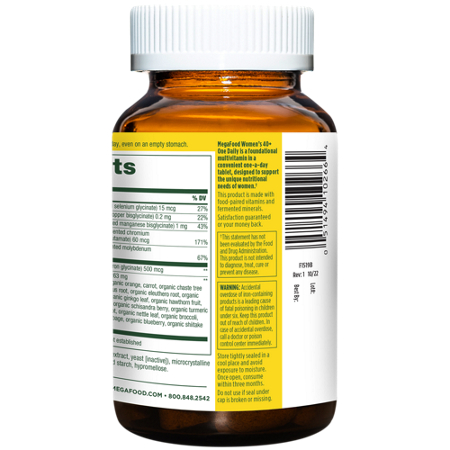 Megafood Multivitamin for Women Over 40 bottle view 4