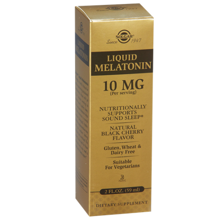 Solgar Liquid Melatonin Black Cherry box front