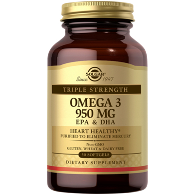 Triple Strength Omega-3 - EPA & DHA - 950 MG (50 Softgels)