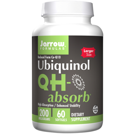 Jarrow Formulas Ubiquinol QH Absorb Softgels 200 MG bottle front