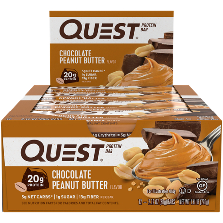 Quest Protein Bar Chocolate Peanut Butter box view 2