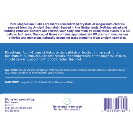 Directions for Life-Flo Health Care Pure Magnesium Flakes