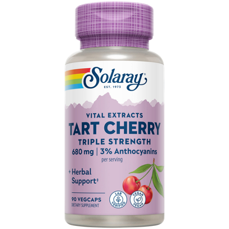 Solaray Tart Cherry Triple Strength capsules bottle front