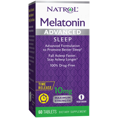 Natrol Advanced Sleep Melatonin Maximum Strength tablets box front