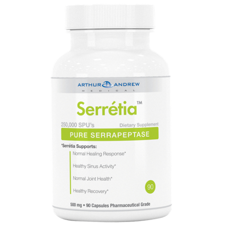 Serretia Pure Serrapeptase capsules bottle front