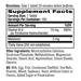 Supplement Facts label for Natrol Melatonin 5 MG tablets