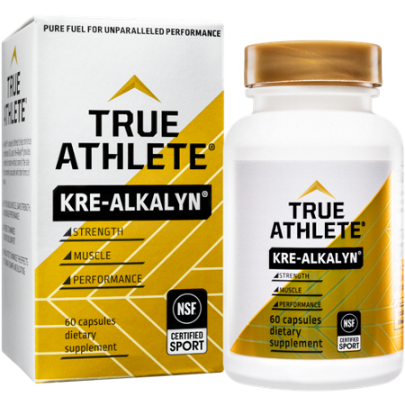 True Athlete Kre-Alkalyn capsules box and bottle front