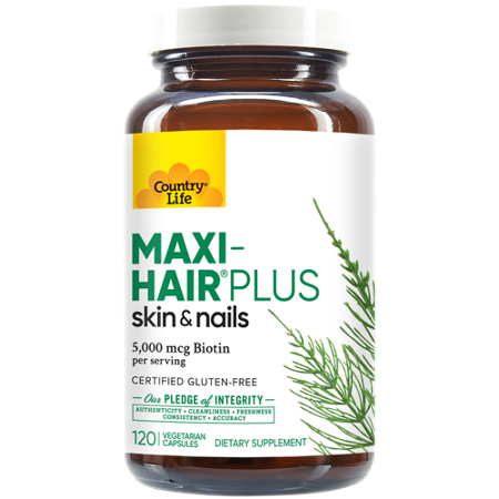 Country Life Maxi-Hair Plus Vegetarian Capsules front