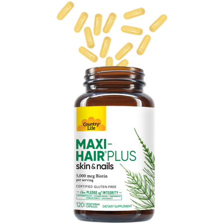Country Life Maxi-Hair Plus Vegetarian Capsules 5000 MCG view 4