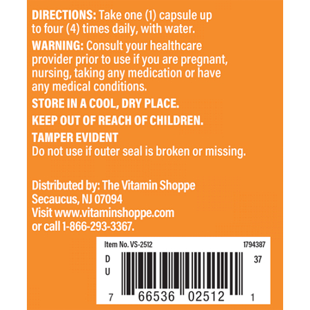 The Vitamin Shoppe Cranberry Plus Urinary Health Directions