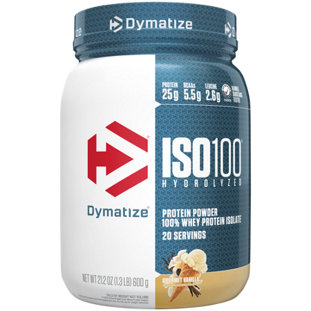 Dymatize Nutrition ISO100 Hydrolyzed Whey Protein Isolate jar front
