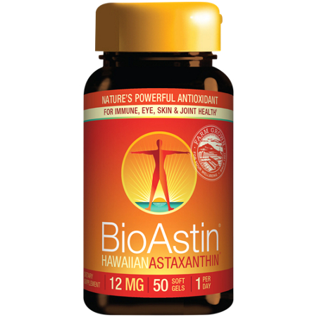 BioAstin Hawaiian Astaxanthin bottle front