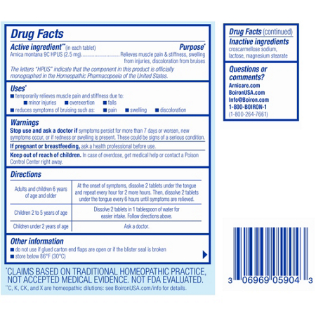 Boiron Arnicare Arnica Montana label