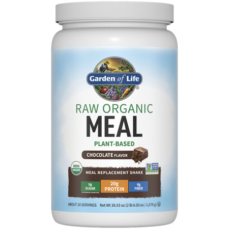 Garden of Life Raw Organic Meal Chocolate Cacao bottle front