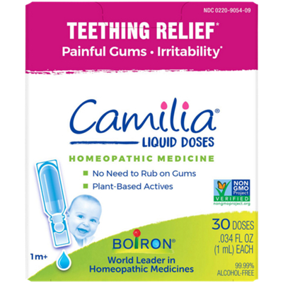 Camilia Teething Relief - Homeopathic Medicine for Relief of Painful Gums & Irritability (30 Liquid Doses)