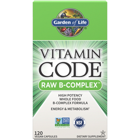 Garden of Life Vitamin Code Raw B-Complex vegan capsules front